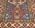 2x3 Blue Kazak Afghan Hand Knotted Wool Area Rug